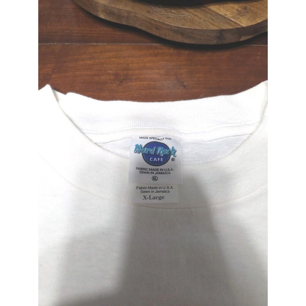 Vintage Hard Rock Cafe Aspen Ski T Shirt XL White Made in USA Sewn in Jamaica - Picture 3 of 7